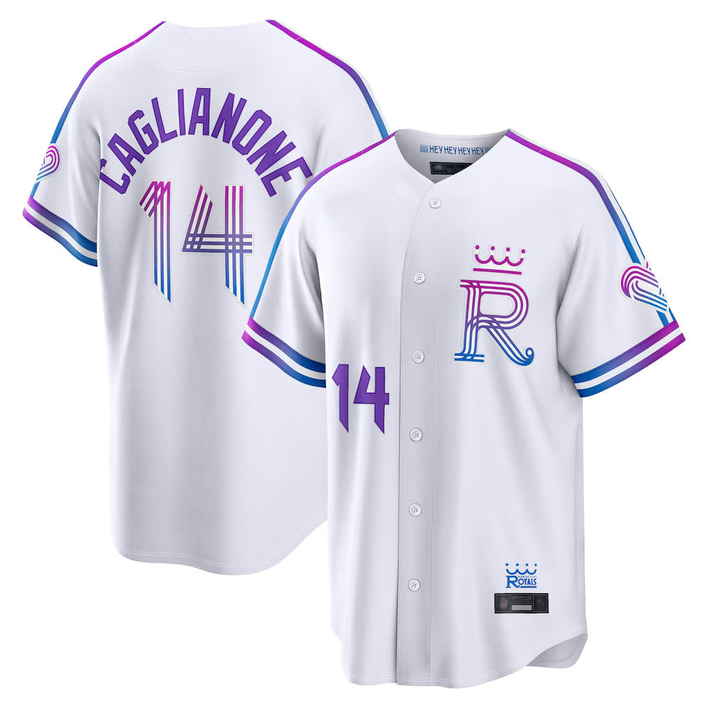 Elroe KC.Royals #14 Jac Caglianone Player White 2026 City Connect Limited Home Stitched Jerseys