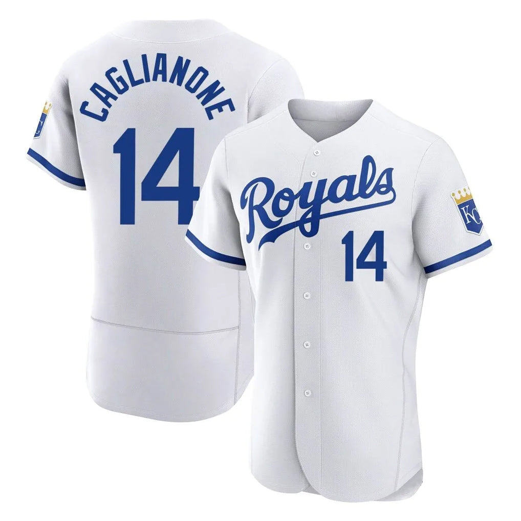 Elroe KC.Royals #14 Jac Caglianone Player White Limited Elite Home Game Stitched Jerseys