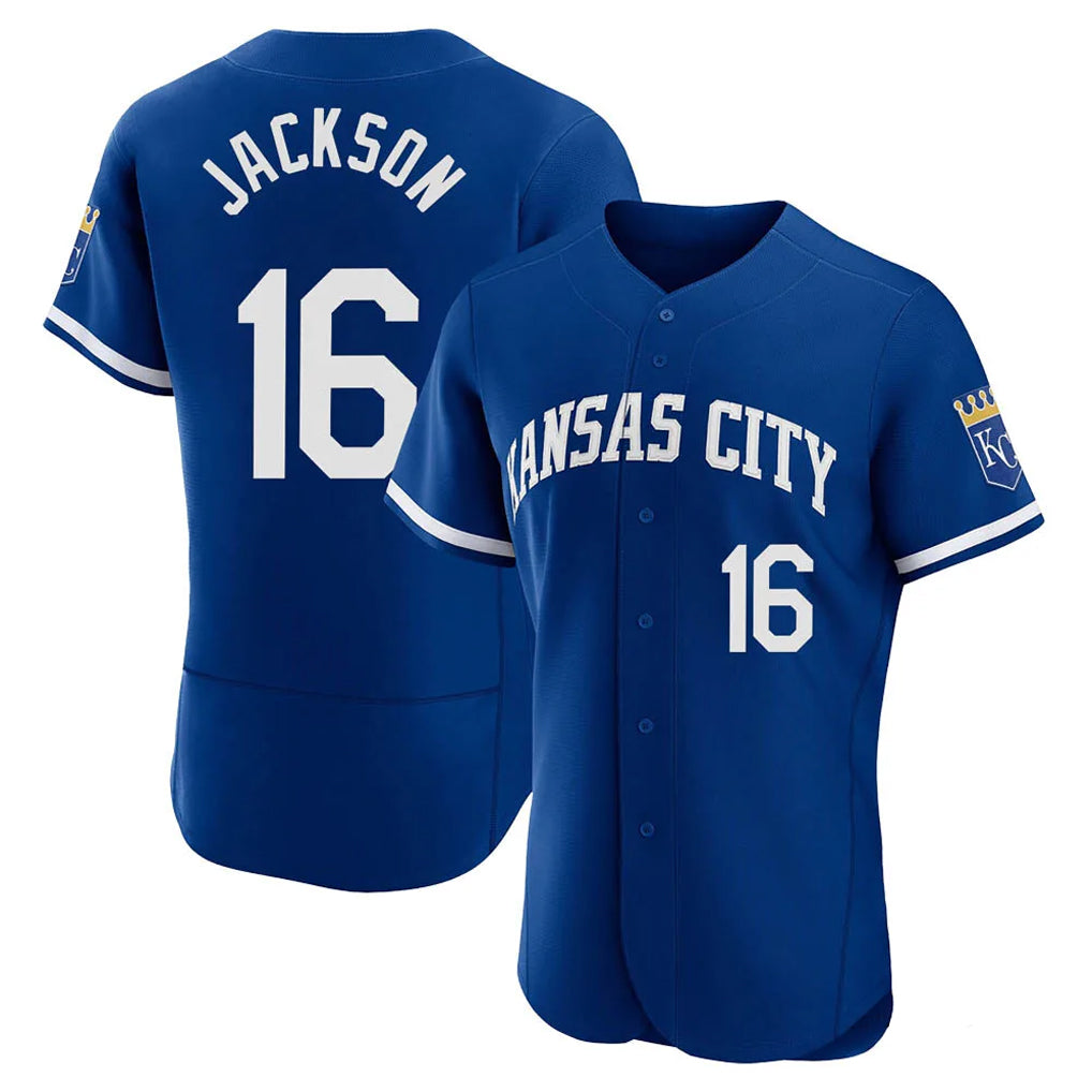 Elroe KC.Royals #16 Bo Jackson Player Royal City Connect Limited Elite Home Game Stitched Jerseys