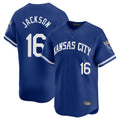 Elroe KC.Royals #16 Bo Jackson Player Royal Limited Home Stitched Jerseys