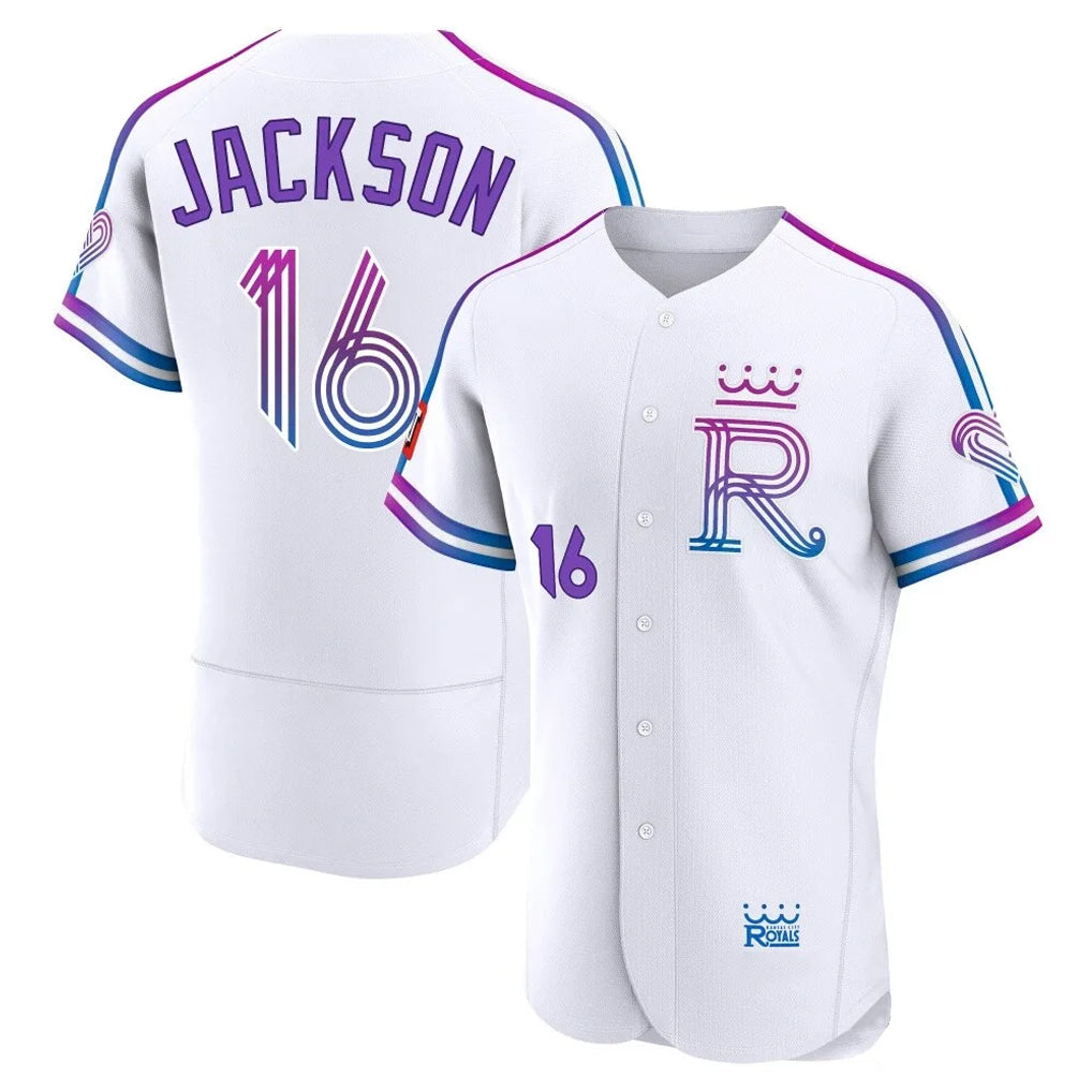 Elroe KC.Royals #16 Bo Jackson Player White 2026 City Connect Limited Elite Home Stitched Jerseys