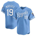 Elroe KC.Royals #19 Michael Massey Player Light Blue Alt Limited Home Stitched Jerseys