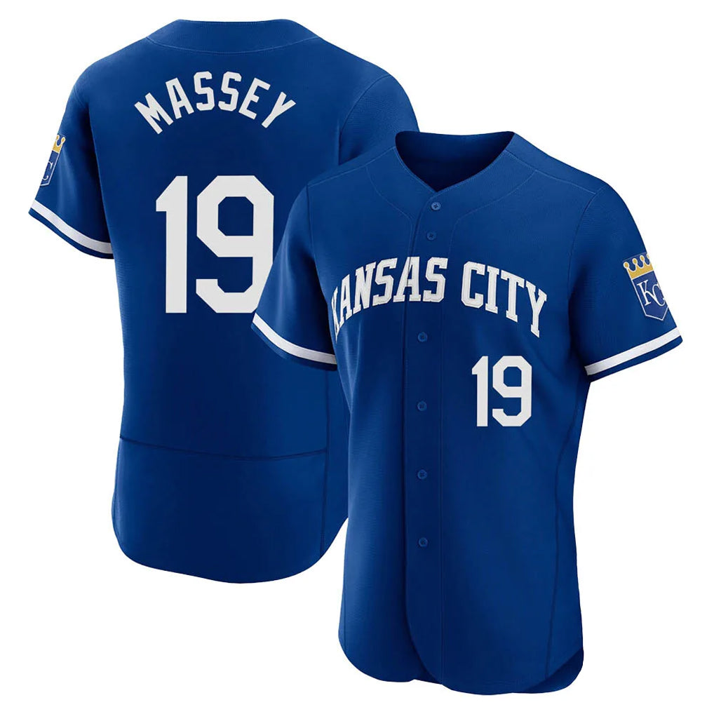 Elroe KC.Royals #19 Michael Massey Player Royal City Connect Limited Elite Home Game Stitched Jerseys