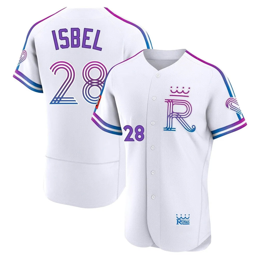 Elroe KC.Royals #28 Kyle Isbel Player White 2026 City Connect Limited Elite Home Stitched Jerseys
