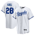 Elroe KC.Royals #28 Kyle Isbel Player White Home Game Stitched Jerseys