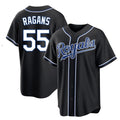 Elroe KC.Royals #55 Cole Ragans Player Black Carbon Fashion Home Game Stitched Jerseys