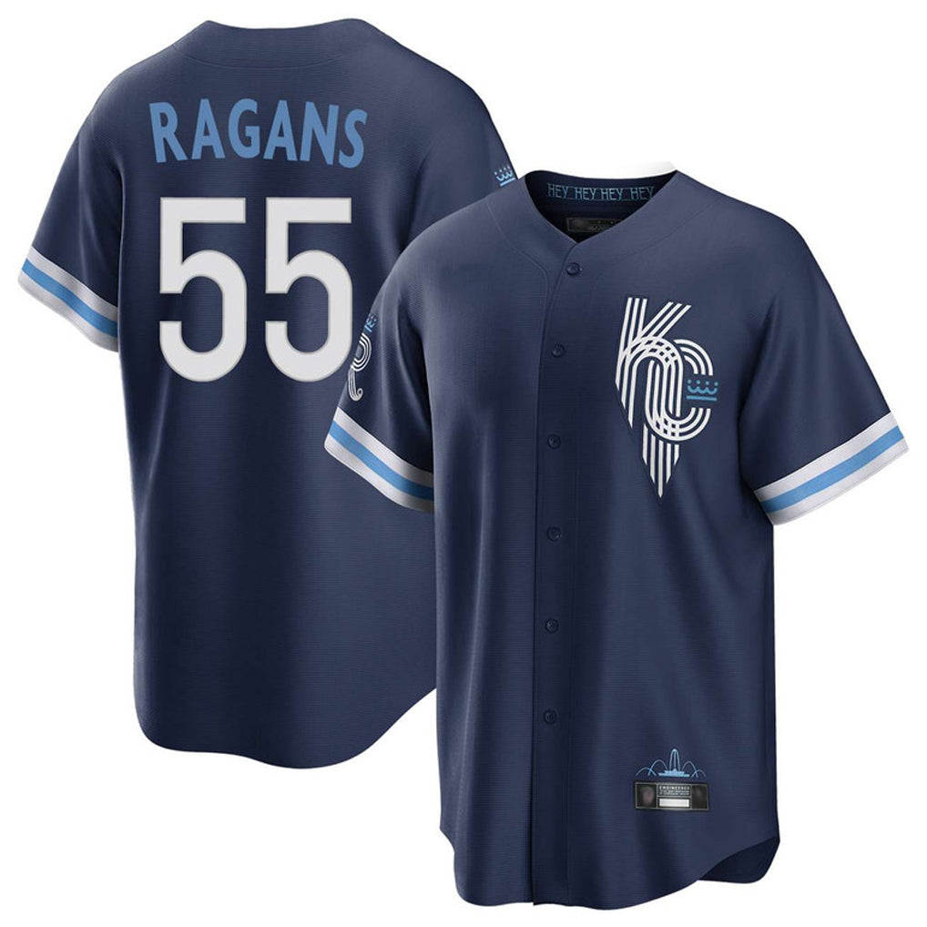 Elroe KC.Royals #55 Cole Ragans Player Navy City Connect Home Game Stitched Jerseys