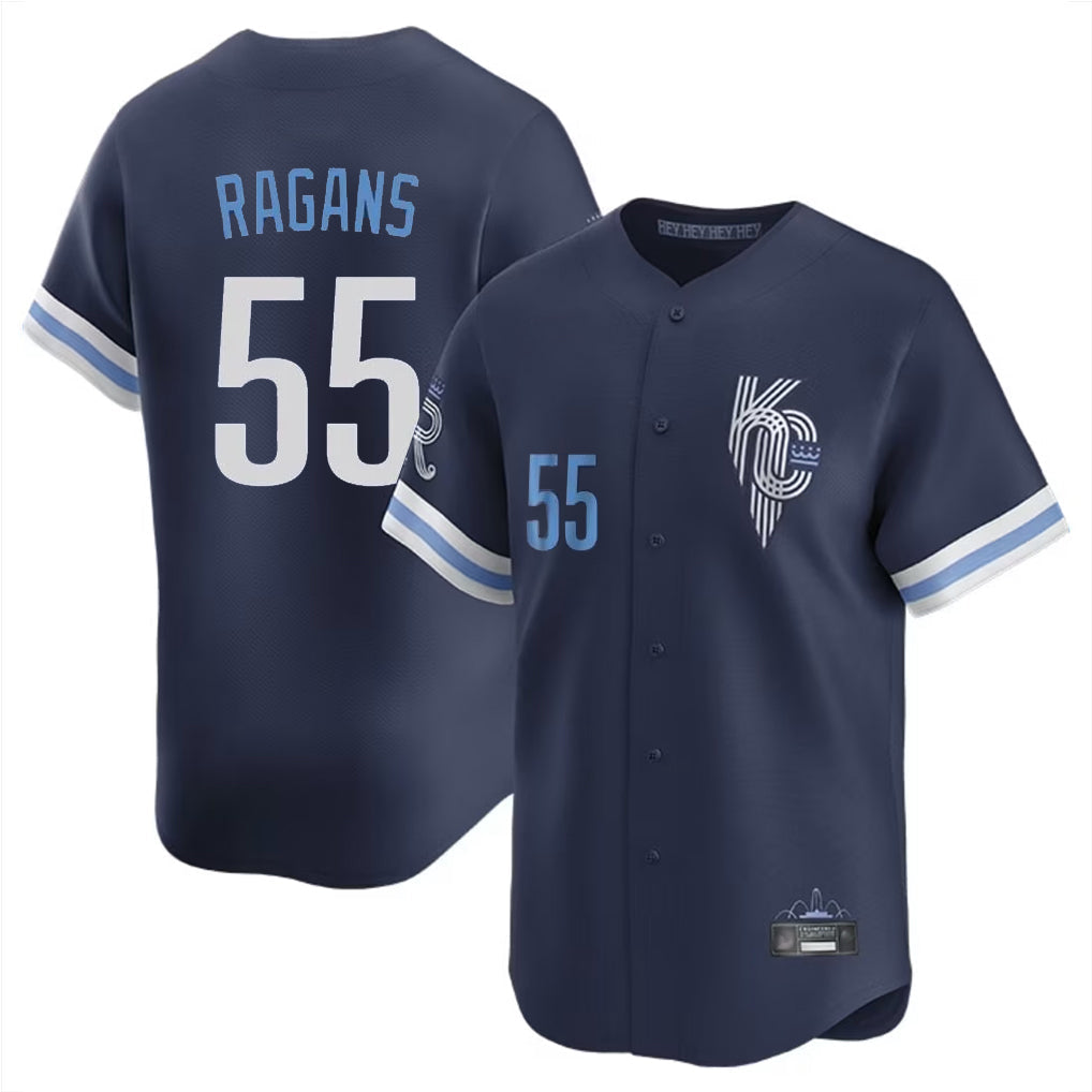 Elroe KC.Royals #55 Cole Ragans Player Navy City Connect Limited Home Stitched Jerseys