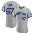 Elroe KC.Royals #67 Seth Lugo Player Gray Limited Elite Home Game Stitched Jerseys