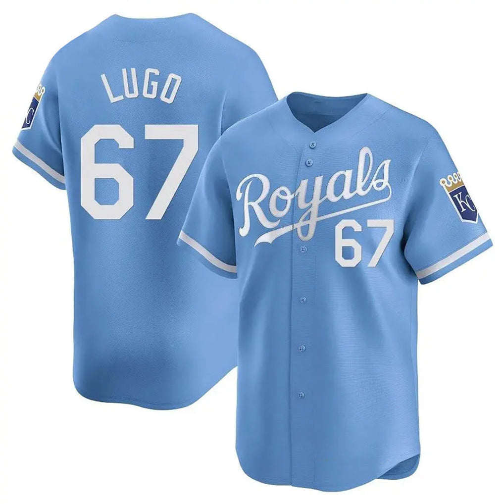 Elroe KC.Royals #67 Seth Lugo Player Light Blue Alt Limited Home Stitched Jerseys