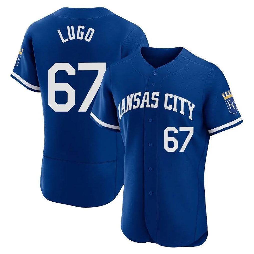 Elroe KC.Royals #67 Seth Lugo Player Royal Limited Elite Home Stitched Jerseys