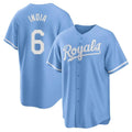 Elroe KC.Royals #6 Jonathan India Player Light Blue Home Game Stitched Jerseys