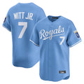 Elroe KC.Royals #7 Bobby Witt Jr. Player Light Blue Alt Limited Home Stitched Jerseys
