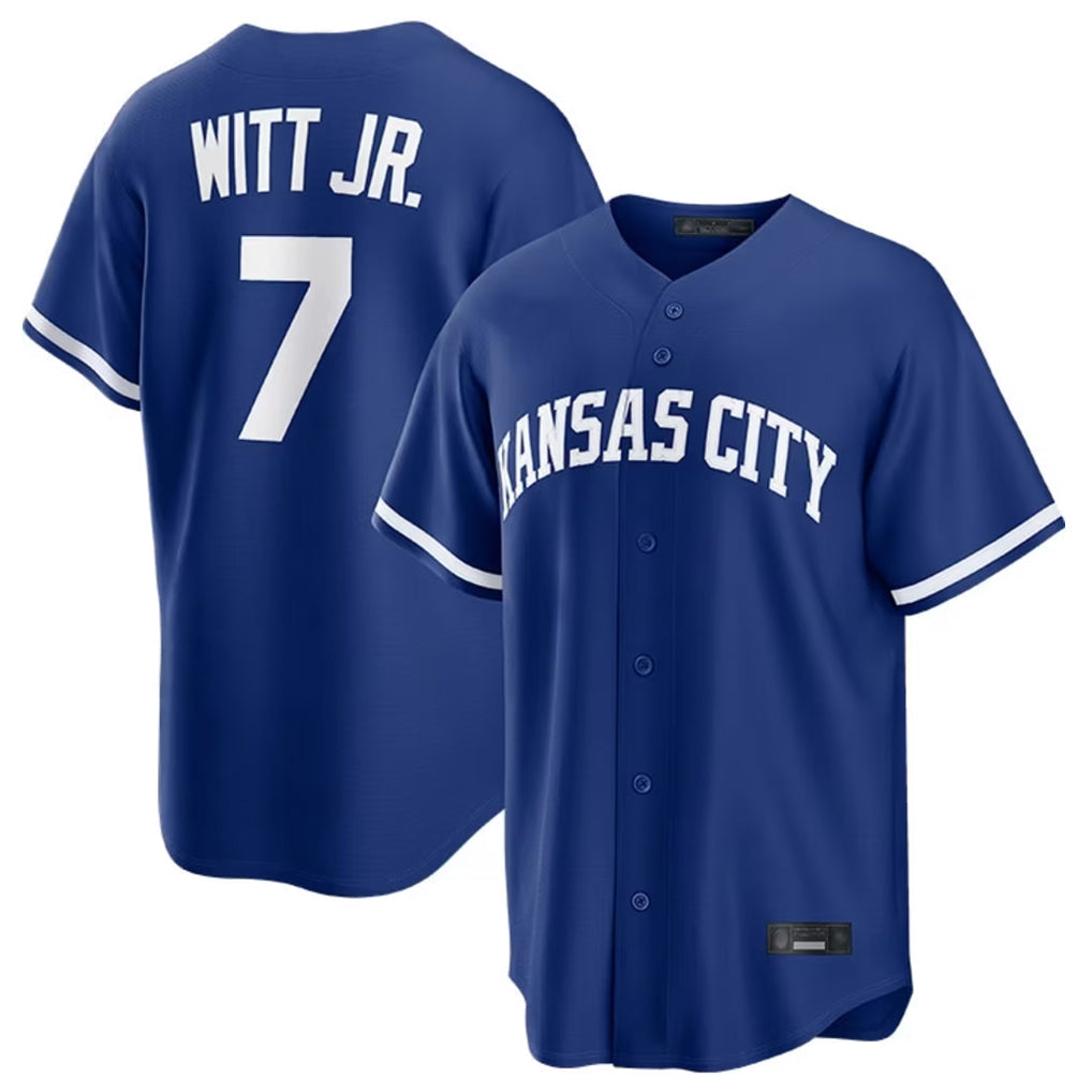 Elroe KC.Royals #7 Bobby Witt Jr. Player Royal Game Home Stitched Jerseys