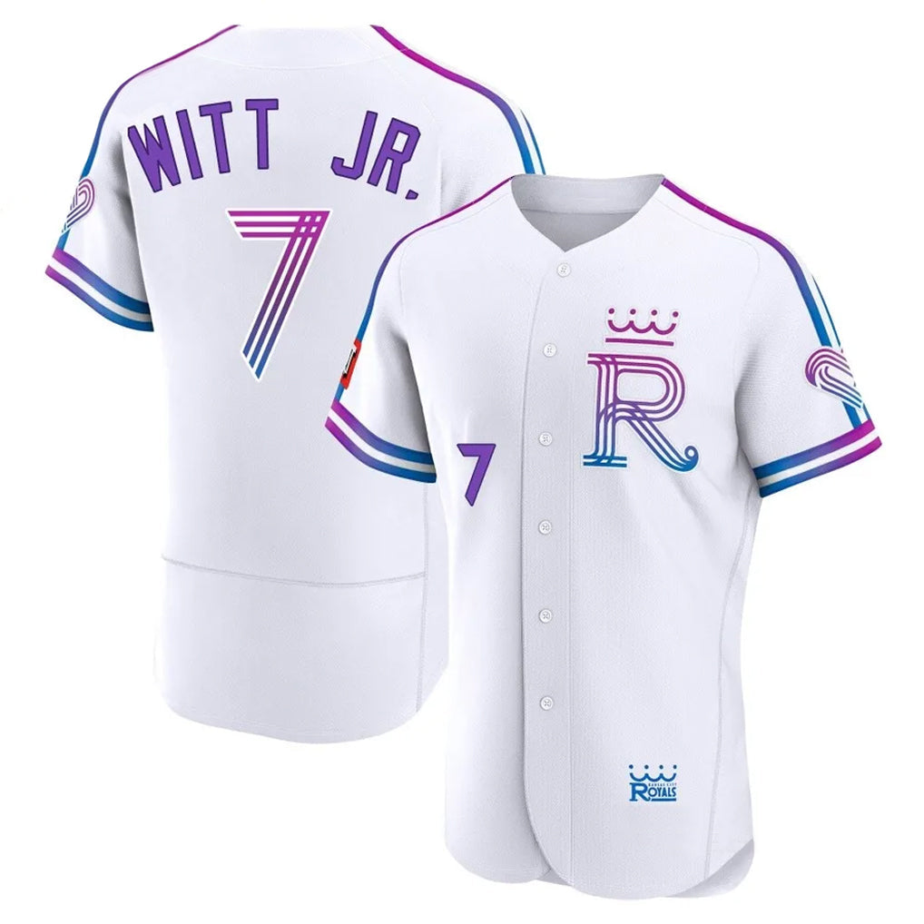 Elroe KC.Royals #7 Bobby Witt Jr. Player White 2026 City Connect Limited Elite Home Stitched Jerseys