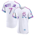 Elroe KC.Royals #7 Bobby Witt Jr. Player White 2026 City Connect Limited Elite Home Stitched Jerseys