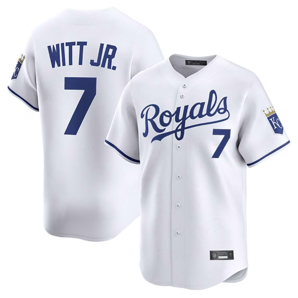Elroe KC.Royals #7 Bobby Witt Jr. Player White Alt Limited Home Stitched Jerseys