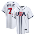 Elroe KC.Royals #7 Bobby Witt Jr. Player White USA 2026 World Classic Game Stitched Jerseys