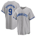 Elroe KC.Royals #9 Vinnie Pasquantino Player Gray Game Home Stitched Jerseys