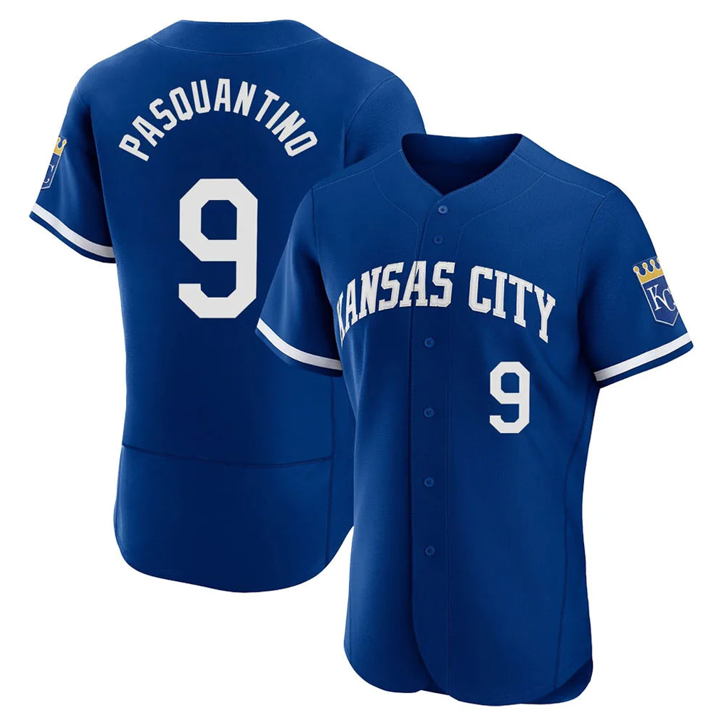 Elroe KC.Royals #9 Vinnie Pasquantino Player Royal City Connect Limited Elite Home Game Stitched Jerseys