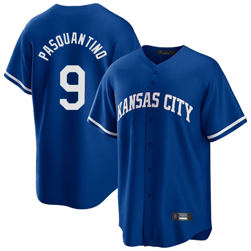 Elroe KC.Royals #9 Vinnie Pasquantino Player Royal Game Home Stitched Jerseys