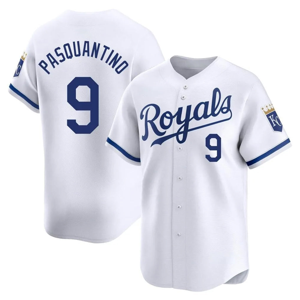 Elroe KC.Royals #9 Vinnie Pasquantino Player White Alt Limited Home Stitched Jerseys