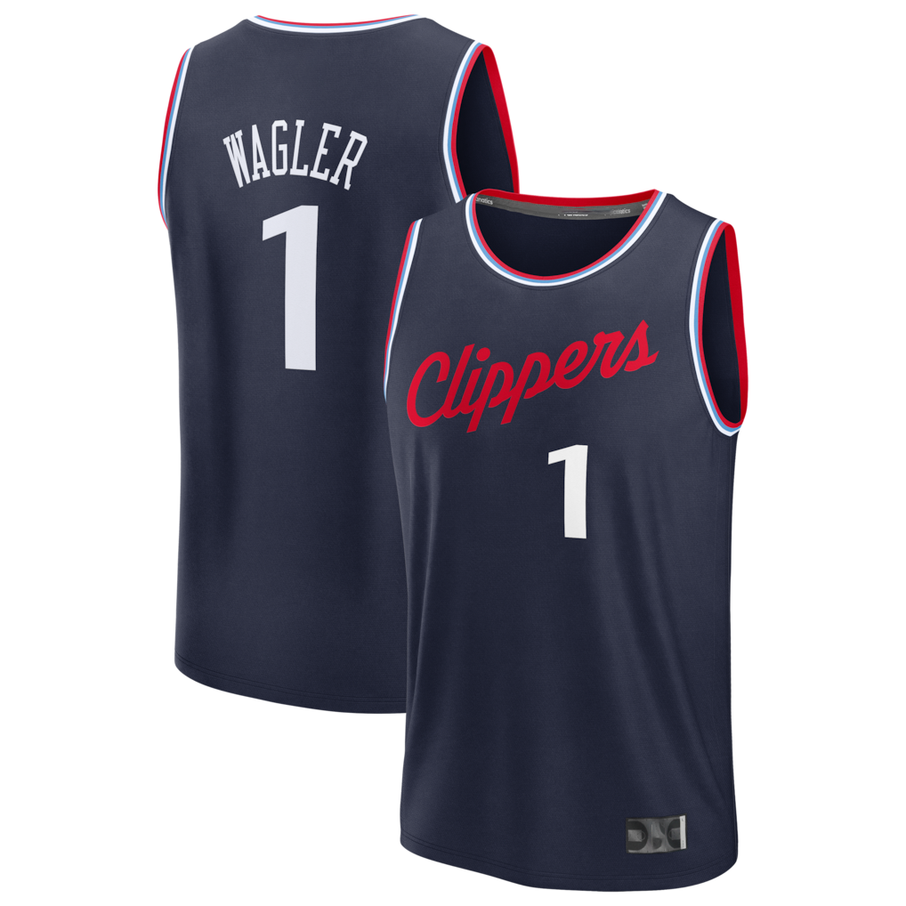 Elroe LA.Clippers #1 Keaton Wagler Navy Draft First Round Pick Fast Break Stitched Jerseys - Icon Edition