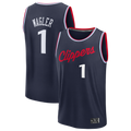 Elroe LA.Clippers #1 Keaton Wagler Navy Draft First Round Pick Fast Break Stitched Jerseys - Icon Edition