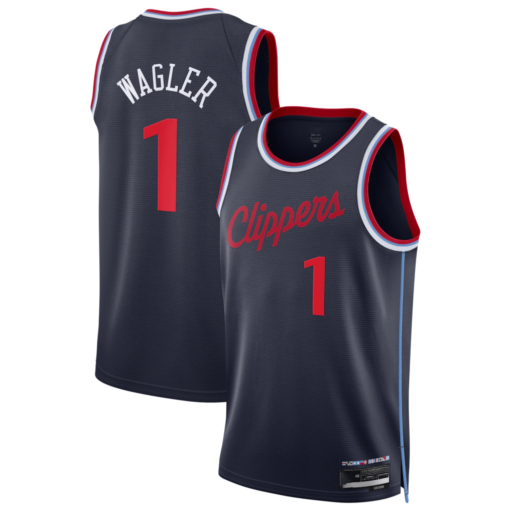 Elroe LA.Clippers #1 Keaton Wagler Navy Swingman Stitched Jerseys - Icon Edition