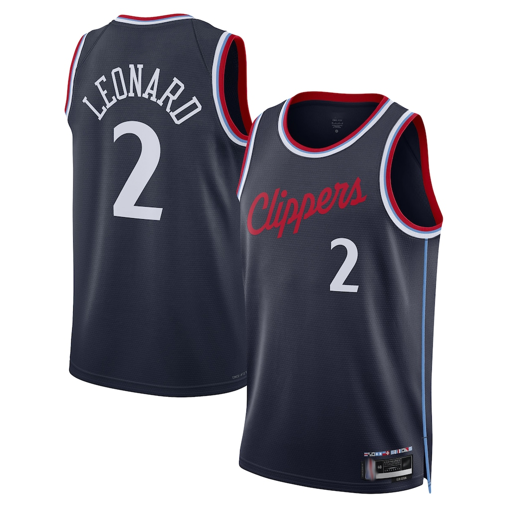 Elroe LA.Clippers #2 Kawhi Leonard Navy 2024-2025 Swingman Stitched Jerseys - Icon Edition