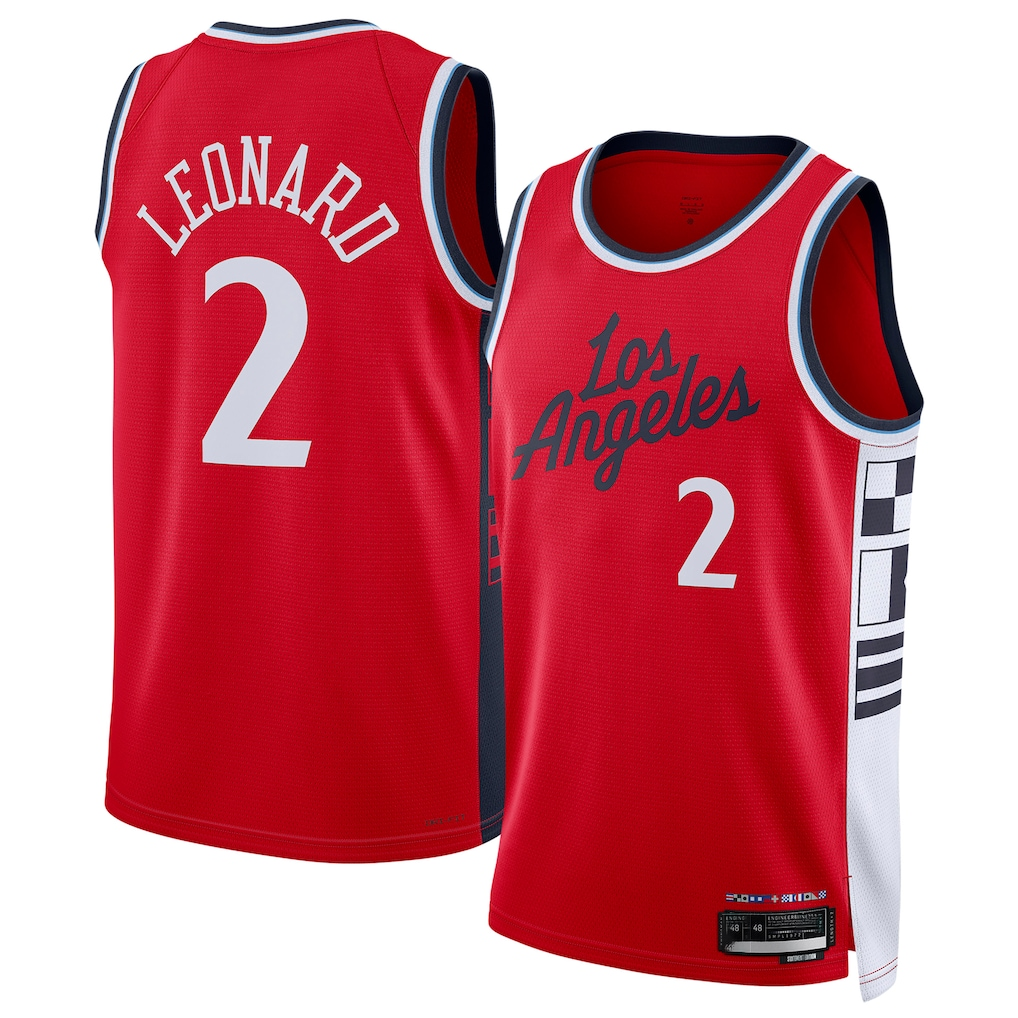 Elroe LA.Clippers #2 Kawhi Leonard Red 2024-2025 Swingman Stitched Jerseys - Statement Edition