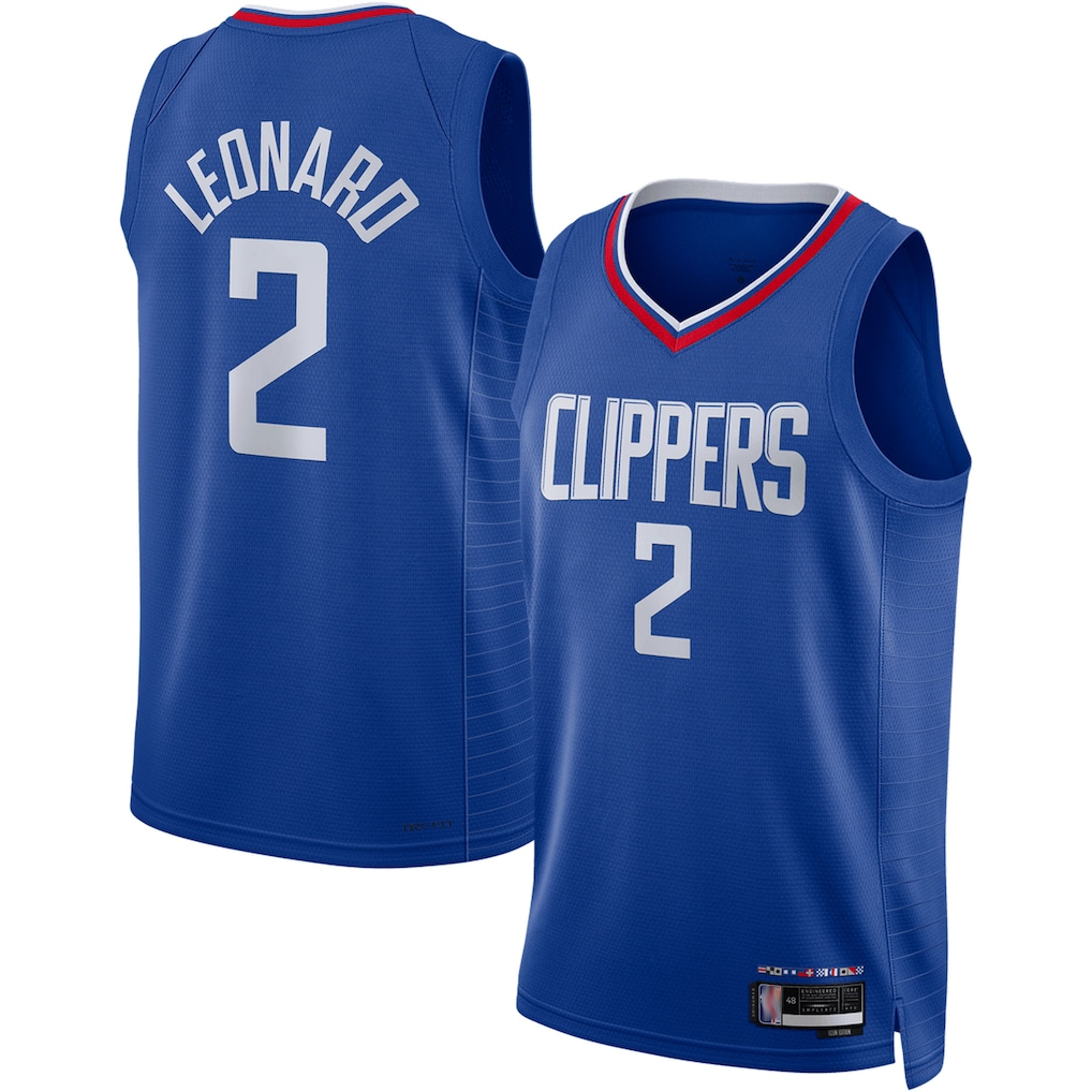 Elroe LA.Clippers #2 Kawhi Leonard Royal Swingman Stitched Jerseys - Icon Edition