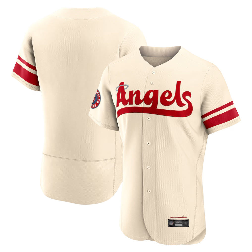 Elroe LA.Angels Cream City Connect Limited ELite Home Blank Player Stitched Jerseys