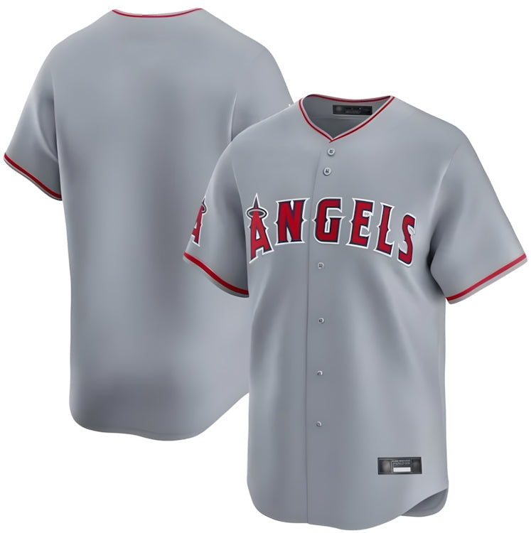 Elroe LA.Angels Gray Home Limited Blank Player Stitched Jerseys