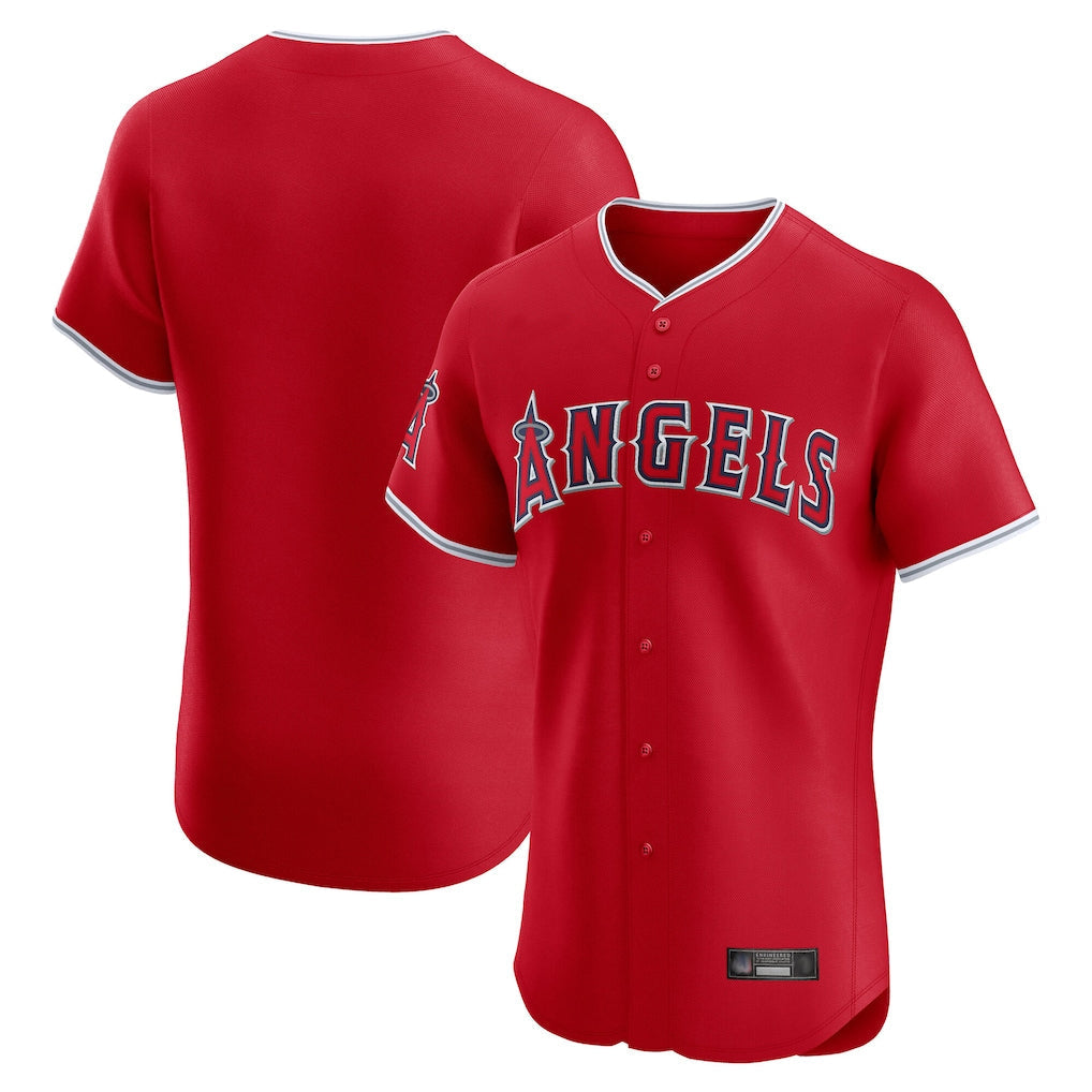 Elroe LA.Angels Red Home Limited Elite Blank Player Stitched Jerseys
