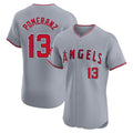 Elroe LA.Angels #13 Drew Pomeranz Player Gray Home Limited Elite Stitched Jerseys