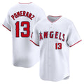 Elroe LA.Angels #13 Drew Pomeranz Player White Limited Home Stitched Jerseys
