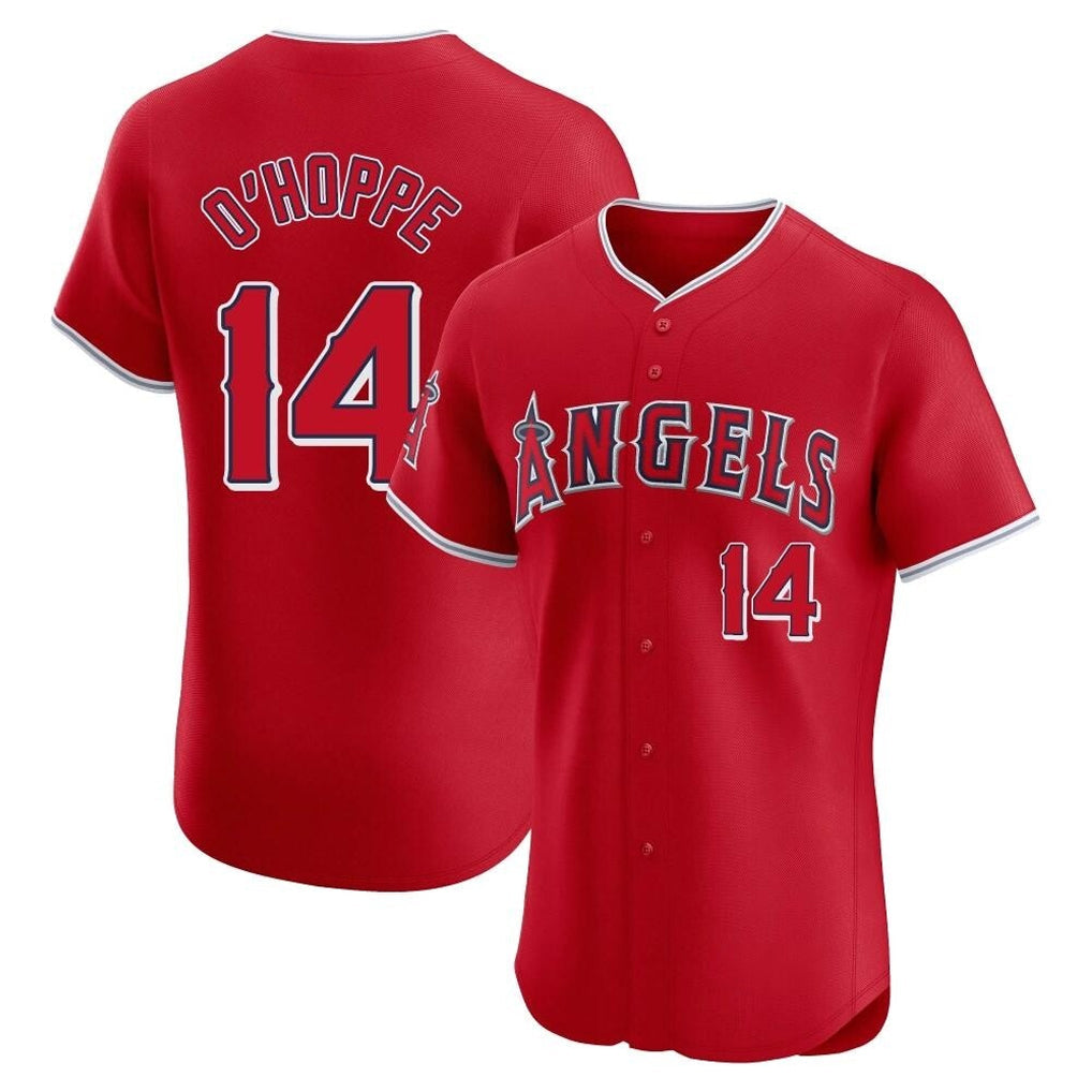 Elroe LA.Angels #14 Logan O'Hoppe Player Red Home Limited Elite Stitched Jerseys