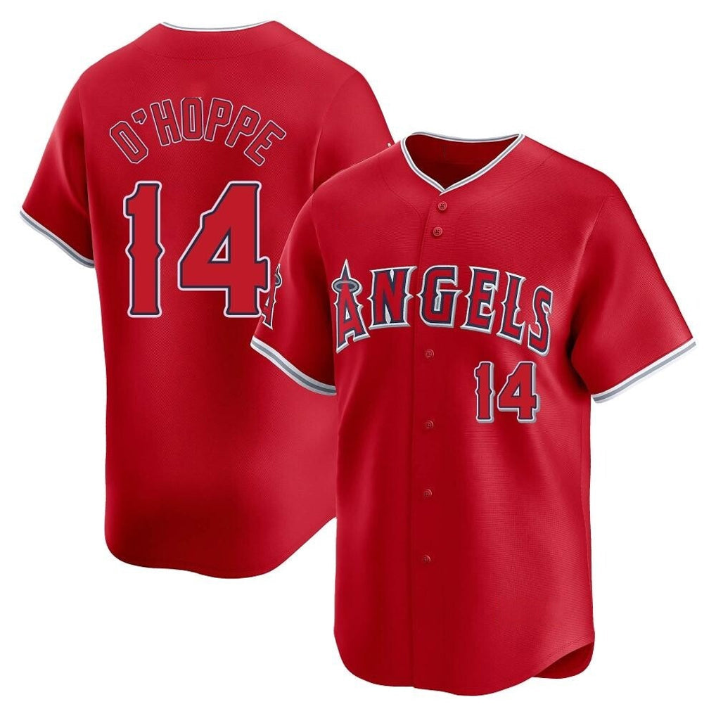 Elroe LA.Angels #14 Logan O'Hoppe Player Red Home Limited Stitched Jerseys