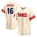 Elroe LA.Angels #16 Yusei Kikuchi Player Cream City Connect Home Stitched Jerseys