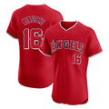 Elroe LA.Angels #16 Yusei Kikuchi Player Red Home Limited Elite Stitched Jerseys