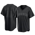 Elroe LA.Angels #18 Nolan Schanuel Player Black Pitch Fashion T-shirt Stitched Jerseys