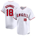 Elroe LA.Angels #18 Nolan Schanuel Player White Limited Home Stitched Jerseys