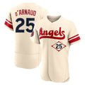 Elroe LA.Angels #25 Travis d'Arnaud Player Cream City Connect Limited ELite Home Stitched Jerseys