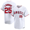 Elroe LA.Angels #25 Travis d'Arnaud Player White Limited Home Stitched Jerseys