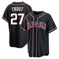 Elroe LA.Angels #27 Mike Trout Player Black Fashion Out Home Game Stitched Jerseys