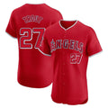 Elroe LA.Angels #27 Mike Trout Player Red Home Limited Elite Stitched Jerseys