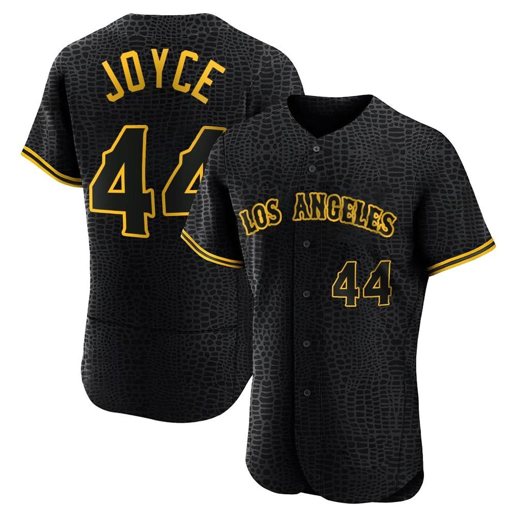 Elroe LA.Angels #44 Ben Joyce Player Black Snake Skin City Limited Elite Home Stitched Jerseys