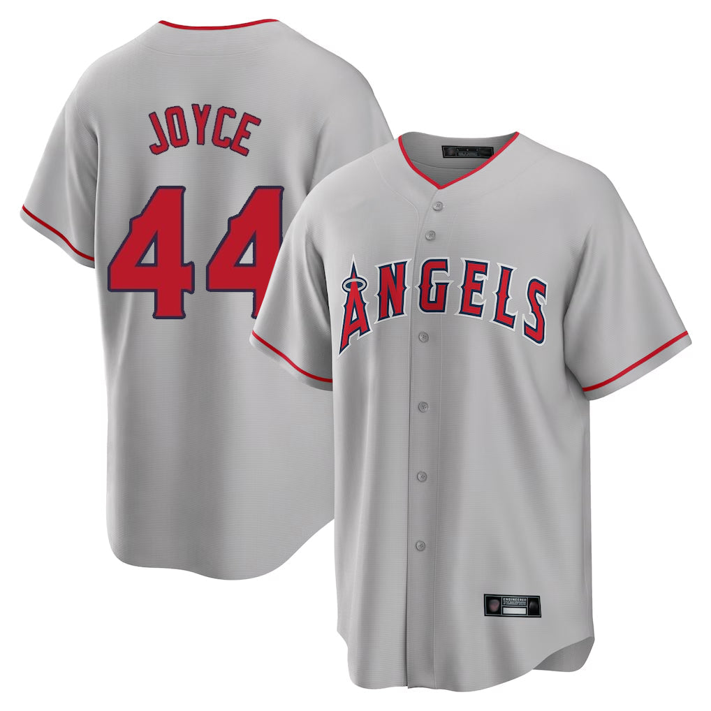 Elroe LA.Angels #44 Ben Joyce Player Gray Home Game Stitched Jerseys
