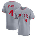 Elroe LA.Angels #4 Christian Moore Player Gray Home Limited Elite Stitched Jerseys